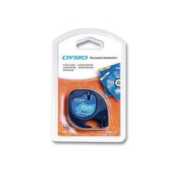 Ruban DYMO LETRATAG - 12mm Noir/Bleu pour titreuse - 91205 (4m) //