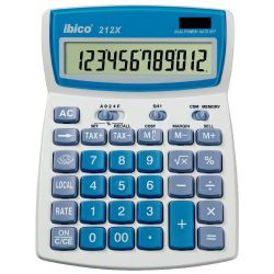 Calculatrice Bureau 12 chif. IBICO 212X 14x18 cm -Ecran inclinable //