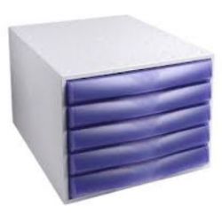 Module classement 5 tiroirs A4+ EXACOMPTA Multi Form -VIOLET - NSFP