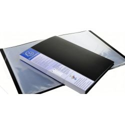 Protege Document PVC Rigide - Format A4 - 60 vues - NOIR - Z