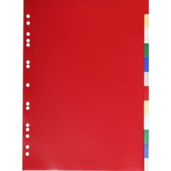 Intercalaires PVC A4 Maxi 12 touches 12/100ème Couleur EXACOMPTA //