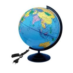 Globe terrestre lumineux WONDAY - Base métal - Surface PVC D30 cm **