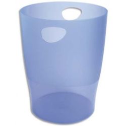 Corbeille papier en plastique plein MULTIFORM 15 L - BLEU TRANS.