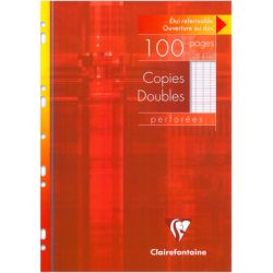 Copies Doubles 90gr A4 Séyès Perf. 100 pages  CLAIREFONTAINE - Z