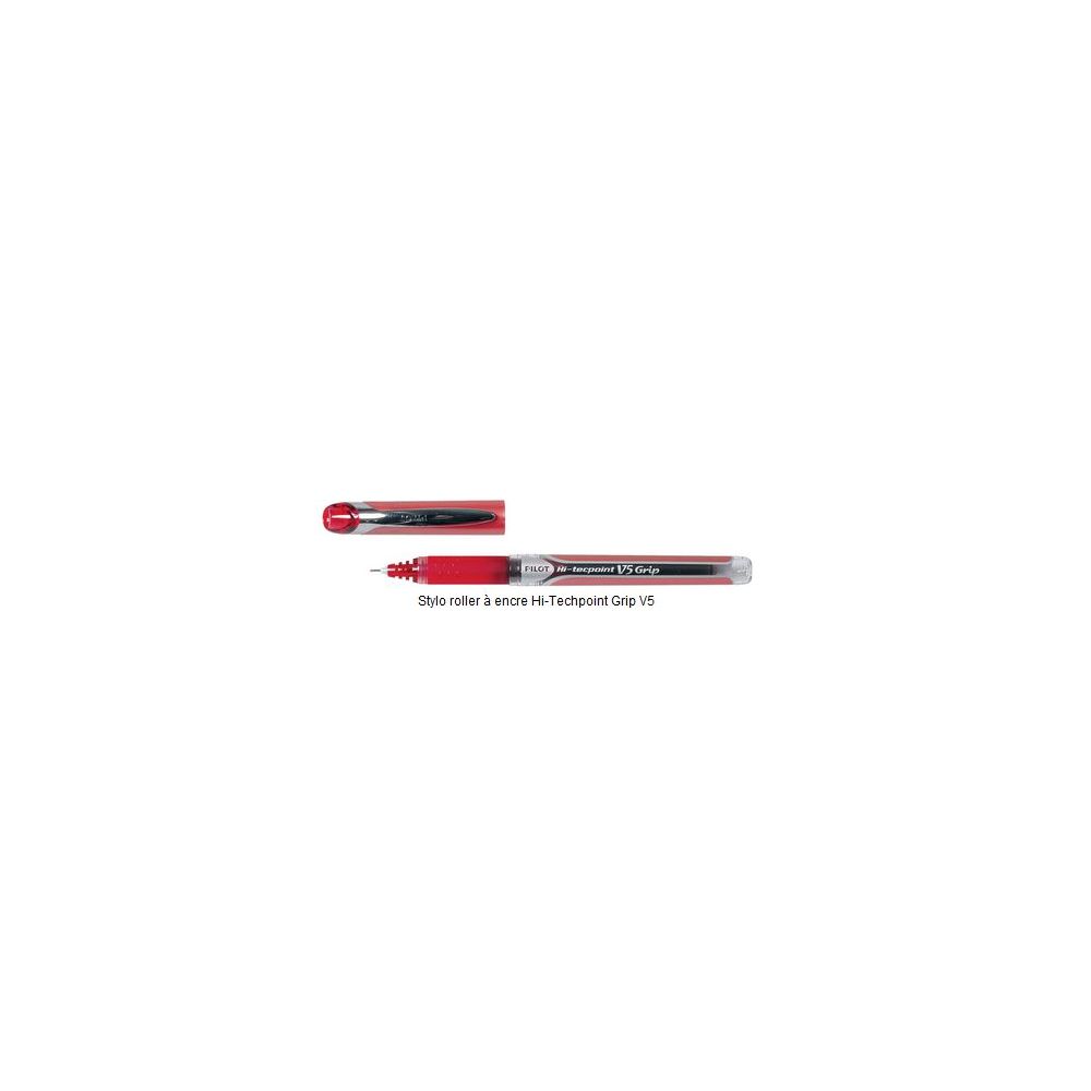 Roller PILOT V10 HI-TECPOINT Grip - Pointe 1mm - ROUGE //