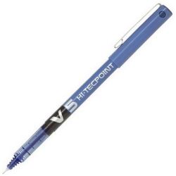 Roller PILOT V5 HI-TECPOINT - Pointe 0.5mm - BLEU //