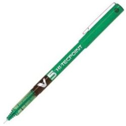 Roller PILOT V5 HI-TECPOINT - Pointe 0.5mm - VERT //