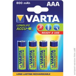 Pile rechargeable LR03 AAA VARTA - 800 mAh (par 4) //