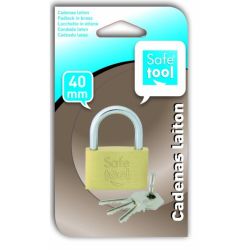 Cadenas en laiton - 4cm - Fourni avec 3 clés - Z