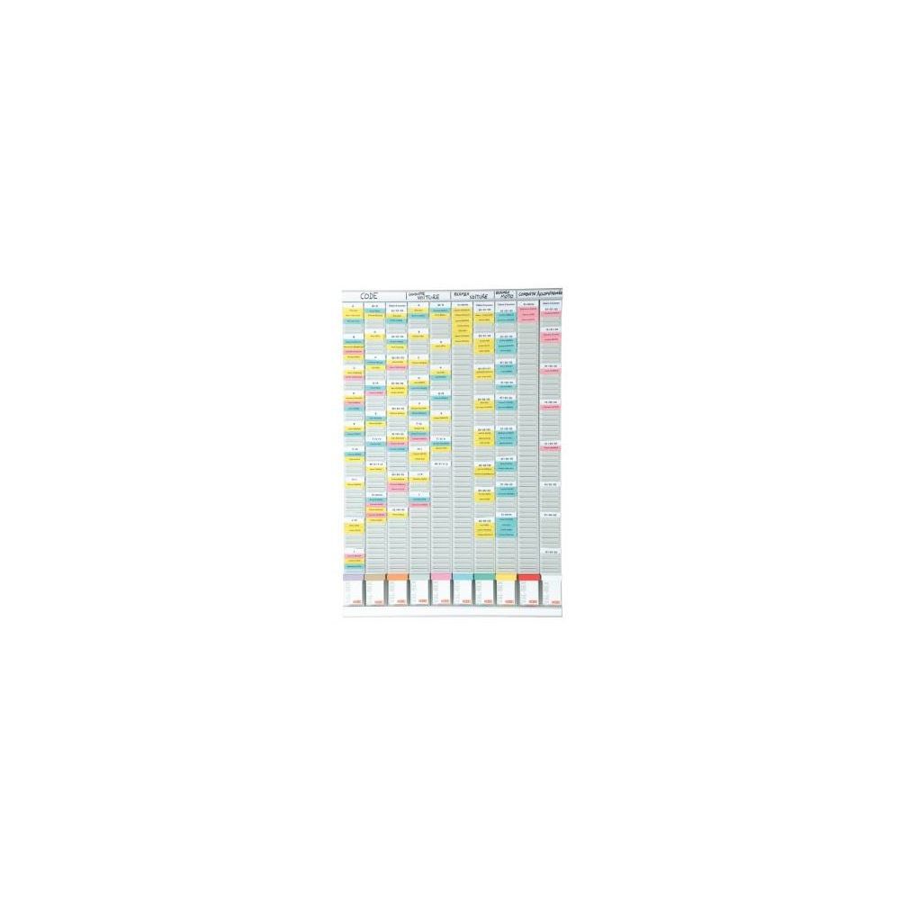 Planning (kit) VAL-REX 10 bandes de 54 fentes + 1000 fiches ind 2 //