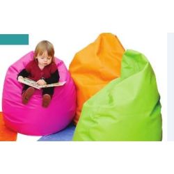 Pouf Poire en PVC - Micro Billes Polystyrène - 1 x 0.49 m - FUCHSIA