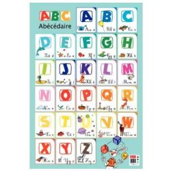 Poster pédagogique plastifié "L ALPHABET" - 76 x 52 cm