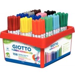 Feutre Couleur GIOTTO Turbo Advanced - Lavable - Moyen - 108 COULEURS