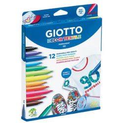 Feutre pour tissus GIOTTO Decor -Pointe pinceau - 12 couleurs- Z