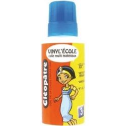 Colle blanche vinylique en flacon CLEOPATRE Vinyl'Ecole - 55 gr - Z