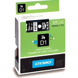 Ruban DYMO D1 - 19mm Blanc/Noir pour titreuse - 45811 (7m) //