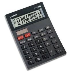 Calculatrice Bureau 12 chif. CANON AS-120-10 x 14 cm -Solaire/Pile //