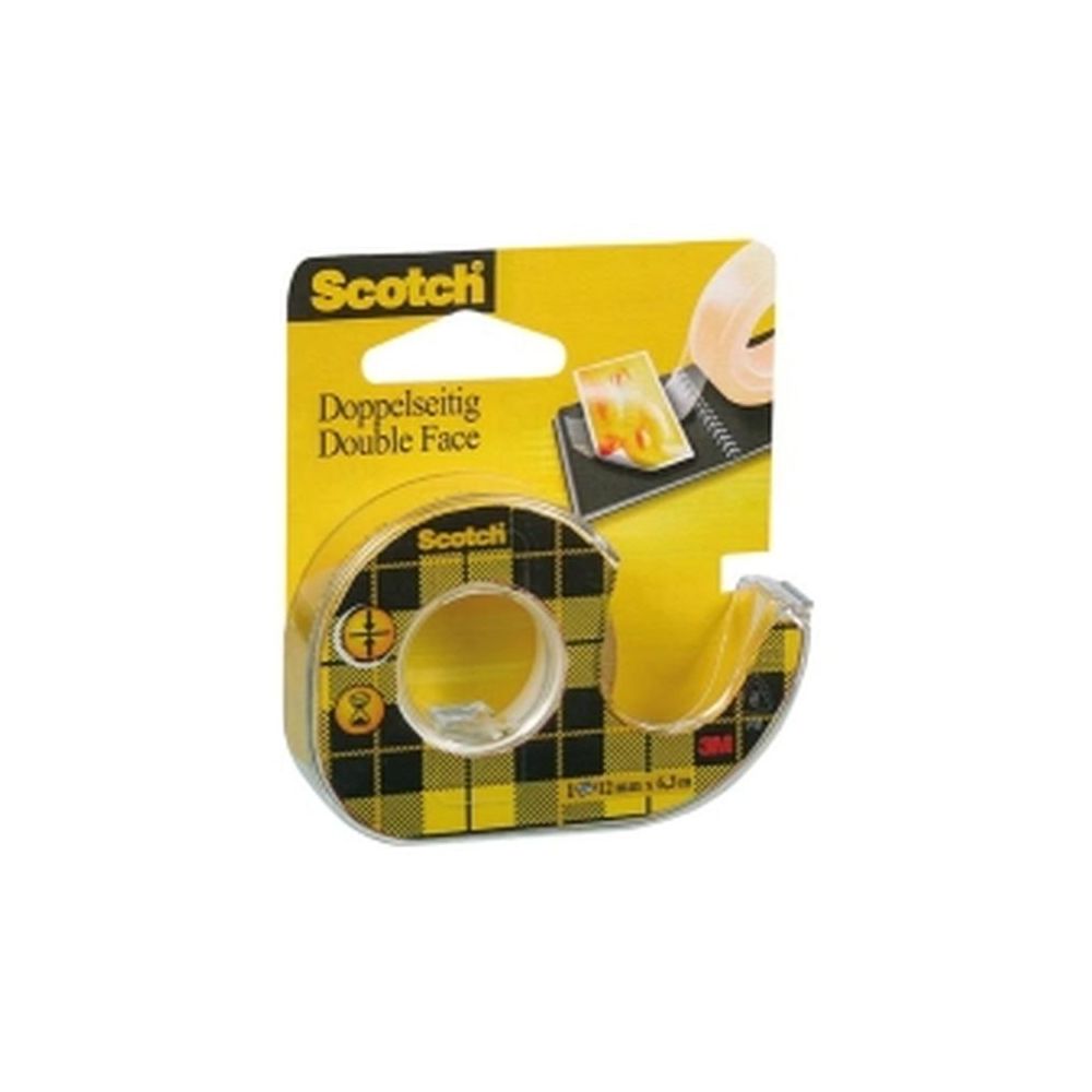 Adhesif Double Face 12mm x 6.3m SCOTCH avec Dévidoir //