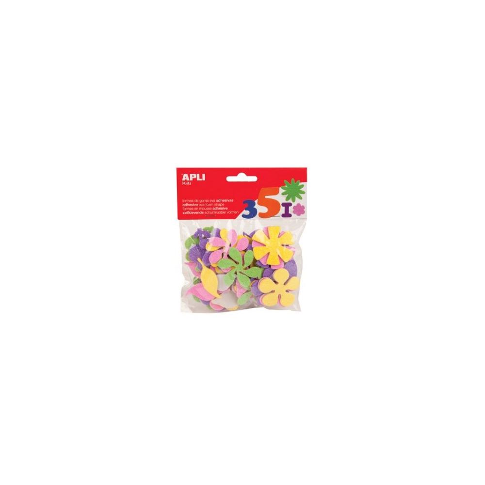 Fleurs en mousse AGIPA  Adhésives Coul. ass. (Sachet 48 unités) 13078