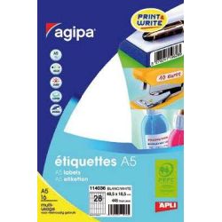 Etiquettes Multifonctions  48.5 x 18.5mm - 16 f. A5 - 114036 //