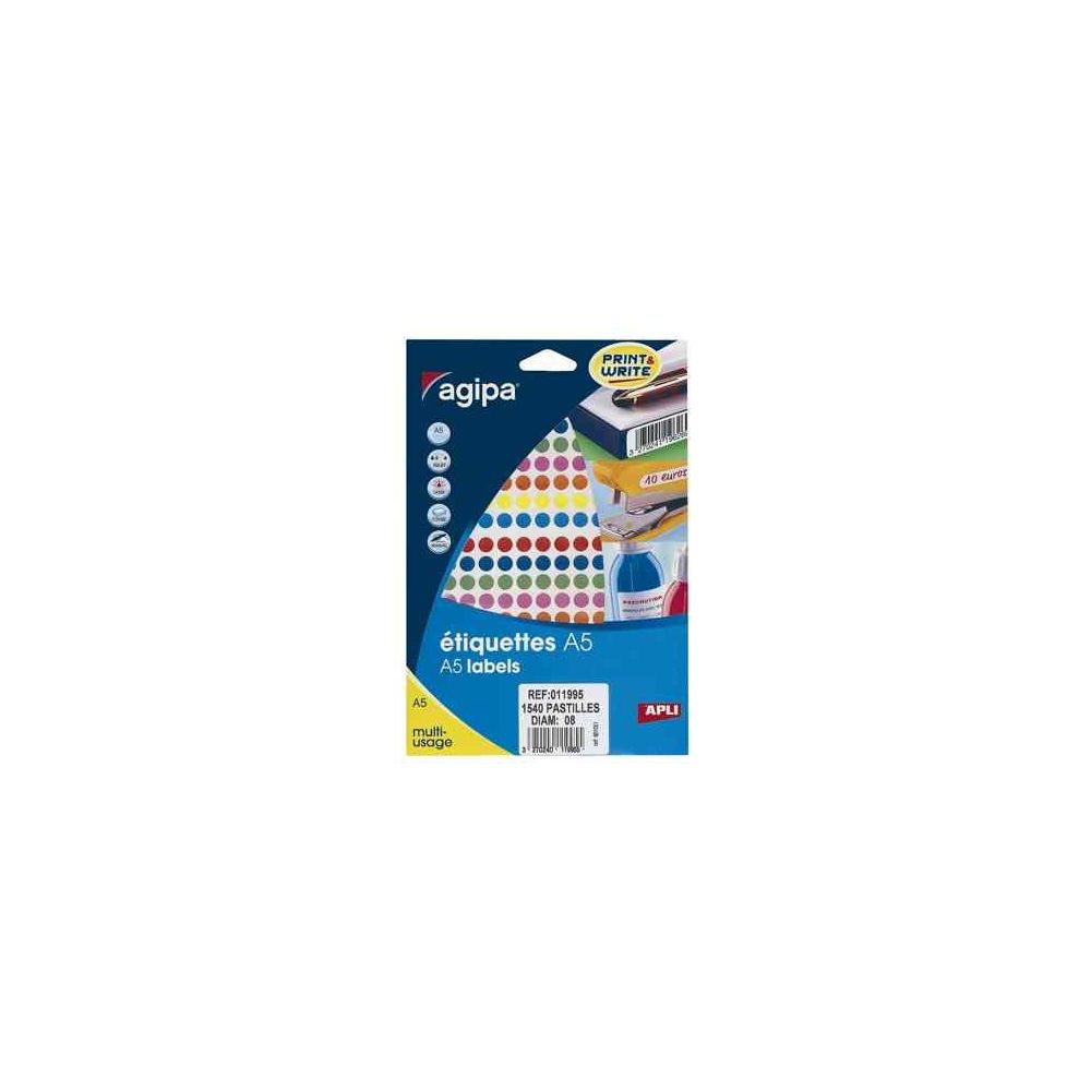 Pastilles signalisation - 08mm - Sachet de 420 - COULEURS ASS - Z