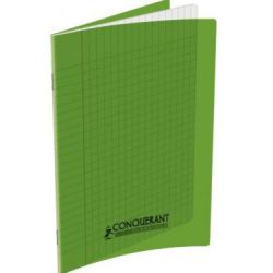 Cahier 17x22cm Séyès 60 p Piqûre 90g Polypro VERT **