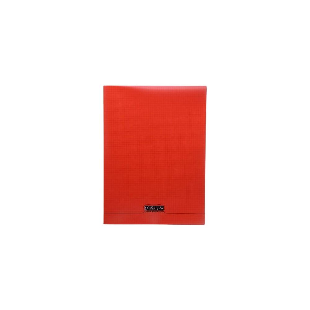 Cahier 24x32cm 5 x 5 96 p Piqûre 90g Polypro ROUGE - Z