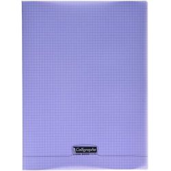 Cahier 24x32cm 5 x 5 96 p Piqûre 90g Polypro VIOLET  - Z