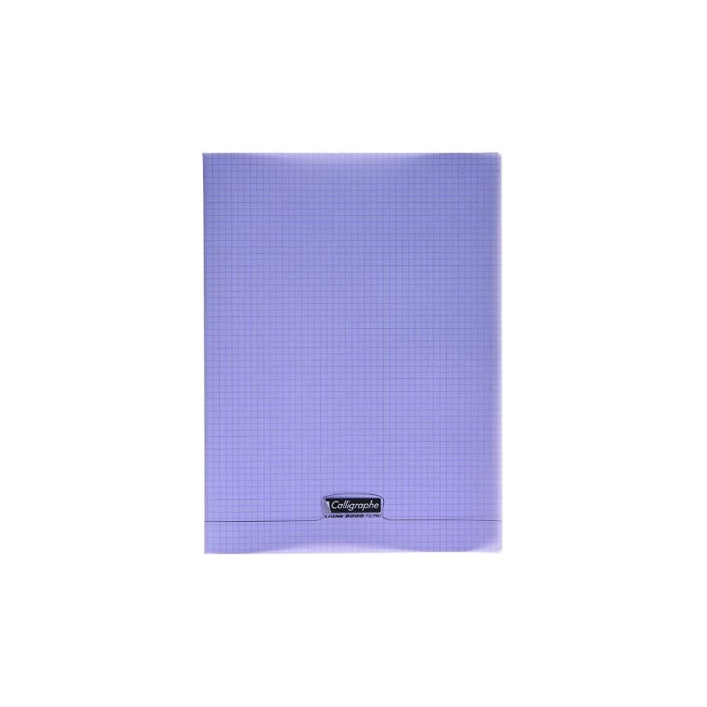 Cahier 24x32cm 5 x 5 96 p Piqûre 90g Polypro VIOLET  - Z