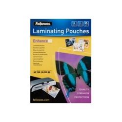 Pochettes à plastifier A5 Brillante - 2x80µ - Fellowes - Par 100 //