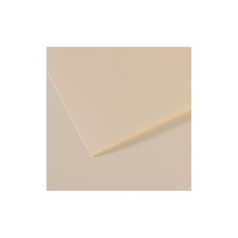 Feuille dessin 50x65cm 160g CREME PASTEL (la feuille)** - Z