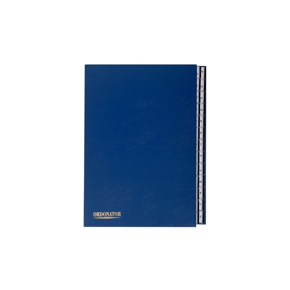 Trieur Couverture rigide ORDONATOR A4 - Alphab. 26 compart - Bleu //