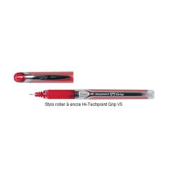 Roller PILOT V10 HI-TECPOINT Grip - Pointe 1mm - ROUGE //