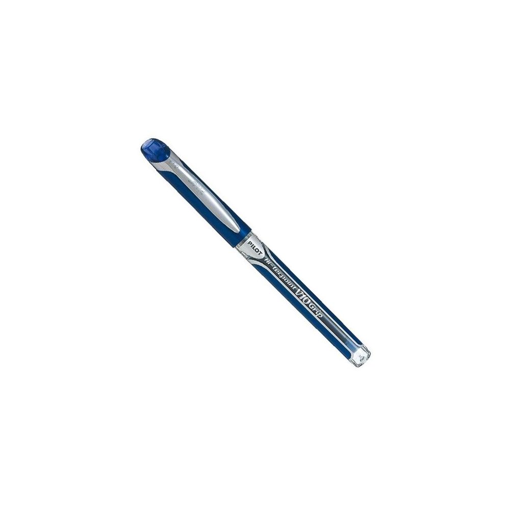 Roller PILOT V10 HI-TECPOINT Grip - Pointe 1mm - BLEU //