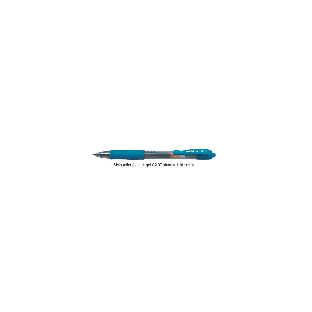 Stylo Gel Retractable PILOT G2 0.7mm Trait : 0.4mm -BLEU TURQUOISE //