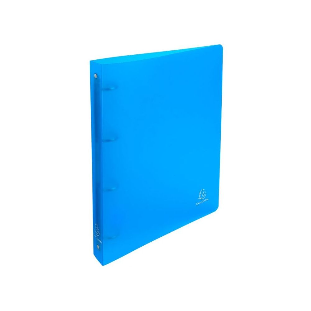 Classeur 4 anneaux A4 - PVC Fin -25 x 32cm - 40mm TURQUOISE TRANS  **