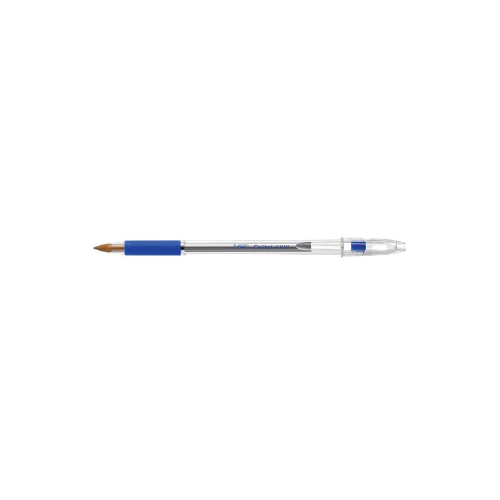 Stylo Bille BIC CRISTAL avec GRIP - Pointe 0.7mm - BLEU - Z