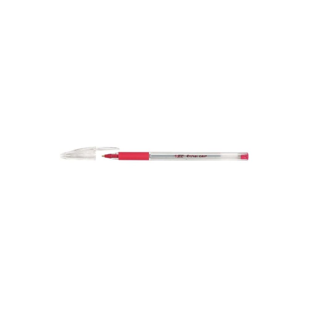 Stylo Bille BIC CRISTAL avec GRIP - Pointe 0.7mm - ROUGE - Z