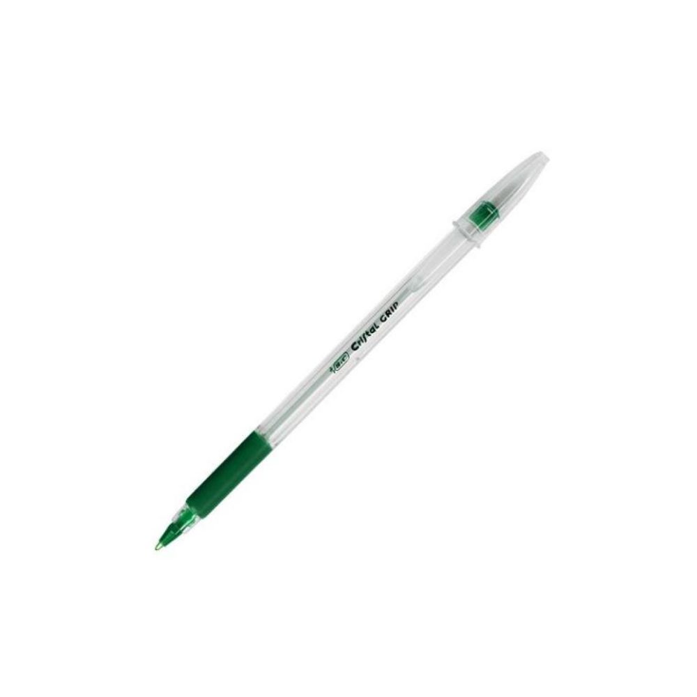 Stylo Bille BIC CRISTAL avec GRIP - Pointe 0.7mm - VERT - Z