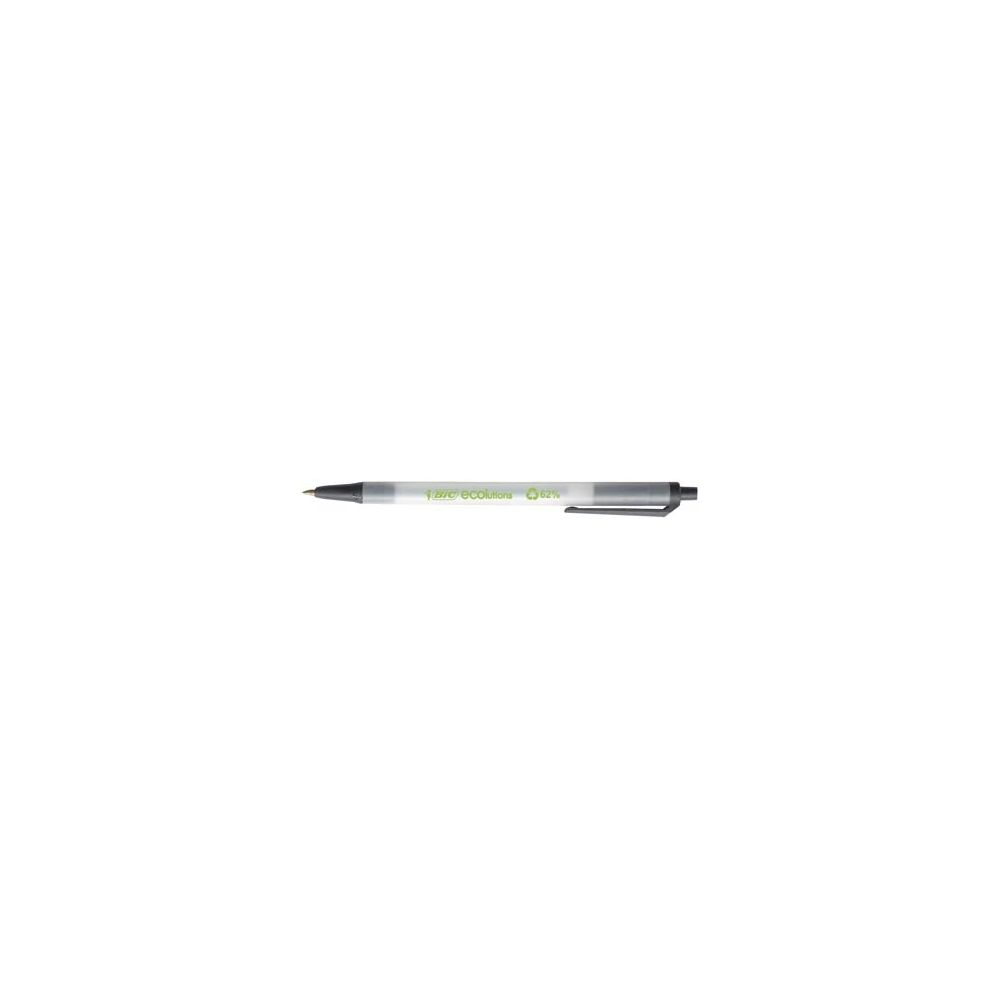 Stylo Bille BIC CLIC STIC ECOLUTIONS Recyclé 1mm - NOIR - Z