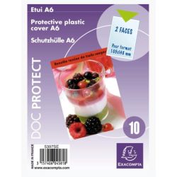 Etui transp. simple PVC 20/10ème A6 - par 10- Z