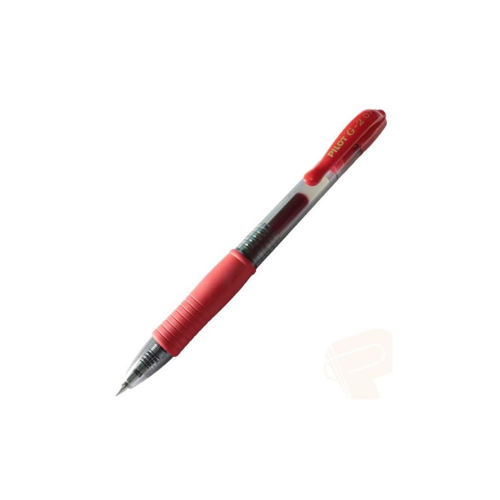 Stylo Gel Retractable PILOT G2 0.7mm - Trait : 0.4mm - ROUGE //