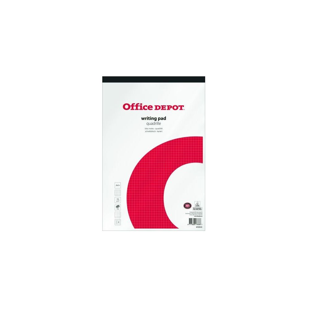 Bloc Bureau A4+ 5 x 5 - 200 p - 70g - Dét. & Perf. - OFFICE DEPOT - Z