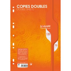 Copies Doubles 70gr A4  Séyès Perforées 120 pages   - Z