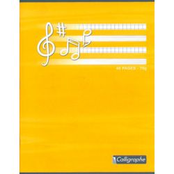 Cahier de musique 17x22cm 5x5 48 p Piqûre 70g CALLIGRAPHE - NSFP - Z