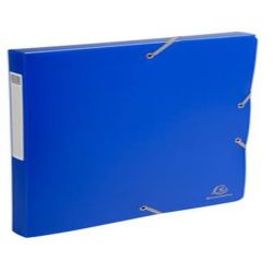 Boite classement PVC - Elastique - - Dos 25mm - BLEU- Z