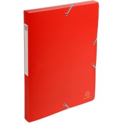 Boite classement PVC - Elastique - - Dos 25mm - ROUGE- Z