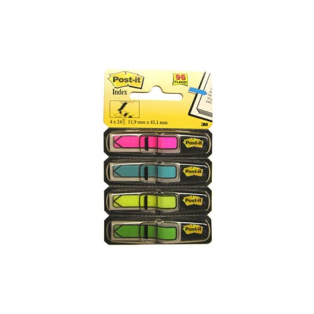 Index Fleches POST-IT - 12 x 44mm (lot 4x24 index R, B, J, V)- Z