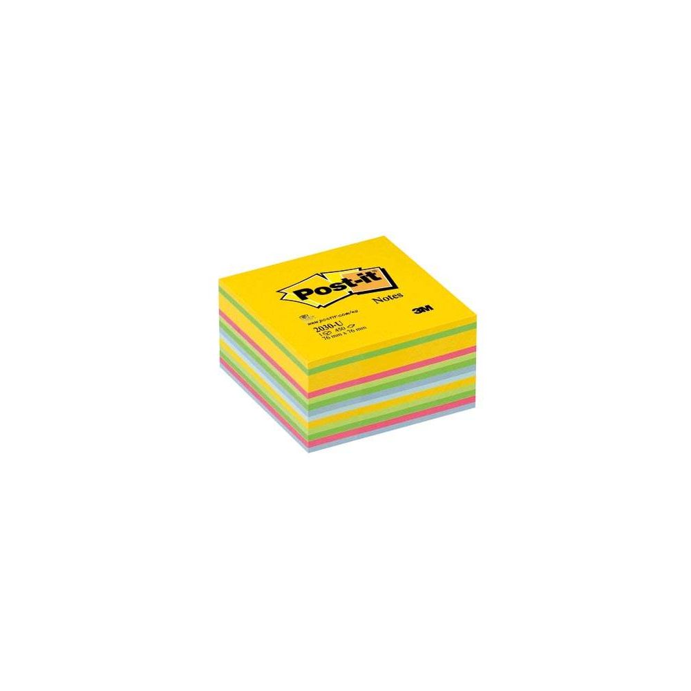 Bloc Cube reposition, 76 x 76mm - POST-IT - 450 f- Multicolore- Z