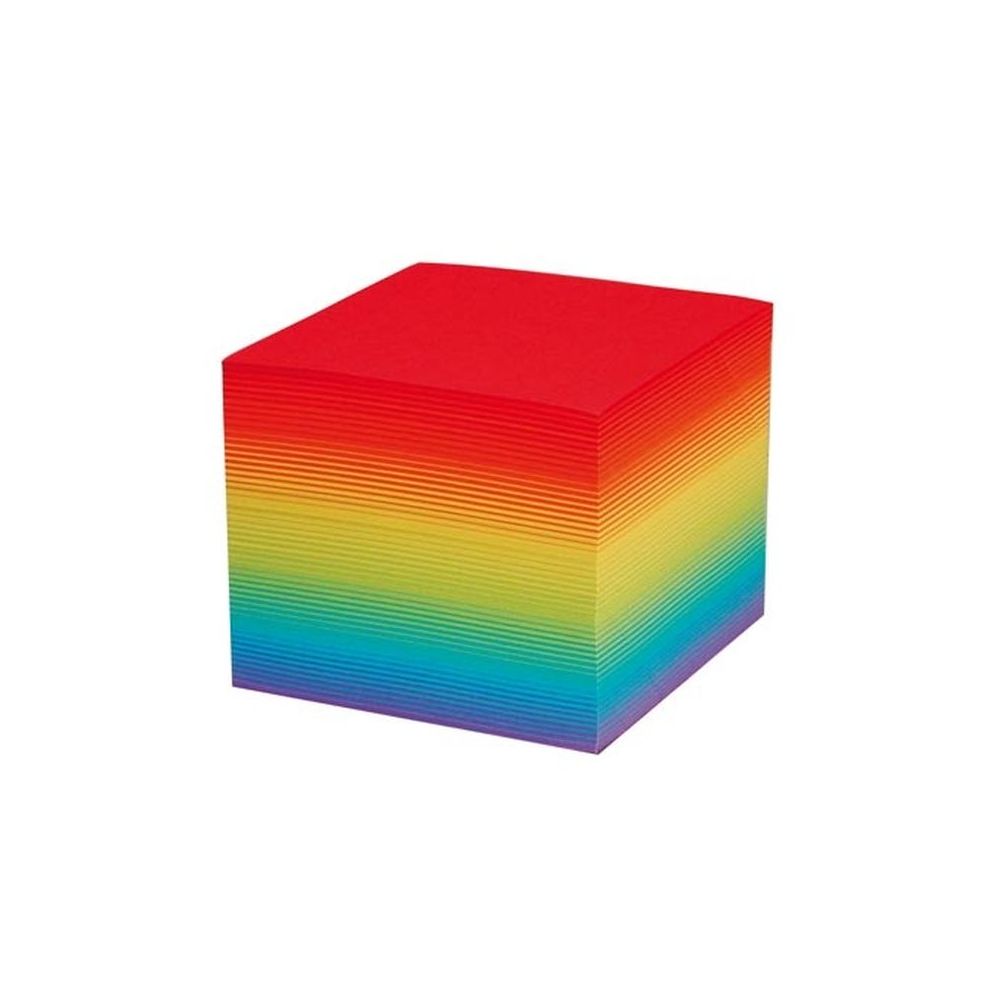 Bloc Cube Reposit. ARC EN CIEL 9 x 9 x 9cm - 600 feuilles  - Z